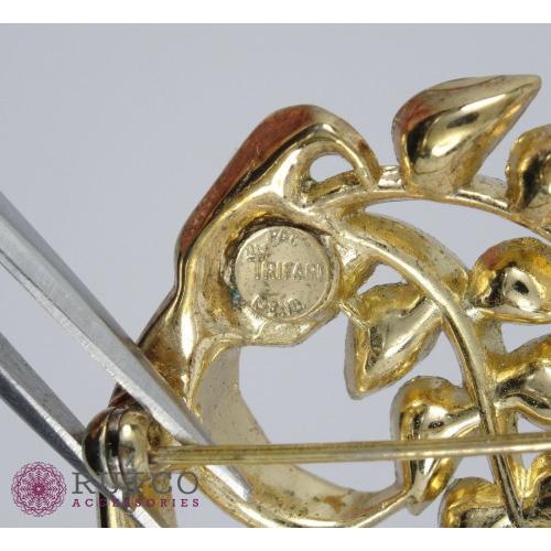 【数量限定アウトレット品】 TRIFARI トリファリ ブローチ ラインストーン アンティーク 【X1745117807】(10300円)