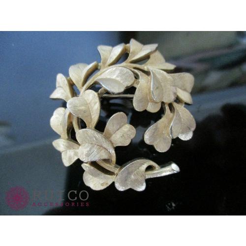 TRIFARI トリファリ ブローチ リーフ 葉 アンティーク TRIFARI トリファリ ブローチ ビンテージ