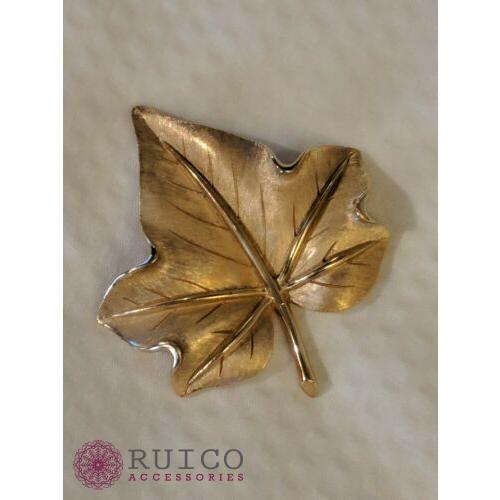 限定素材を使用 TRIFARI トリファリ ブローチ リーフ 葉 アンティーク 【1916232560】(11310円)