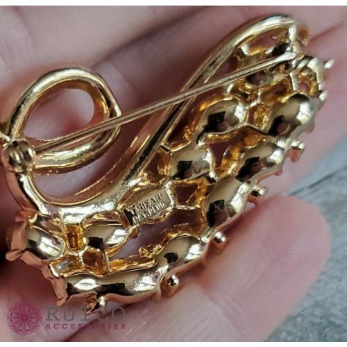 TRIFARI トリファリ ブローチ ラインストーン アンティーク TRIFARI トリファリ ブローチ ビンテージ