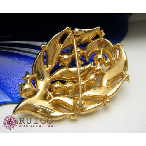 TRIFARI トリファリ ブローチ ラインストーン アンティーク TRIFARI トリファリ ブローチ ビンテージ