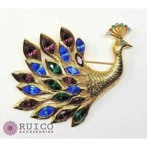 TRIFARI トリファリ ブローチ ラインストーン アンティーク