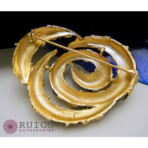 TRIFARI トリファリ ブローチ ラインストーン アンティーク TRIFARI トリファリ ブローチ ビンテージ