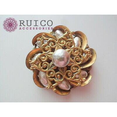 宅急便は割引特典対象！ ミリアム ハスケル ブローチ パール