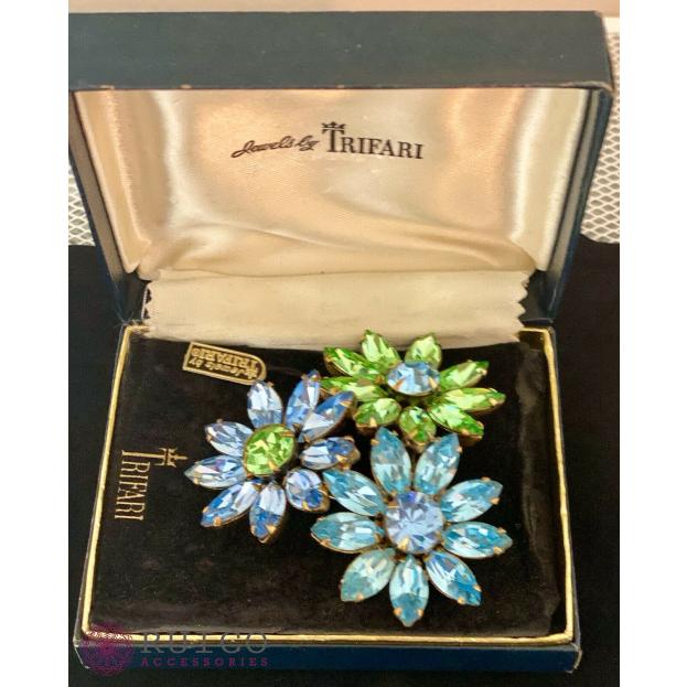 TRIFARI トリファリ ブローチ フラワー 花 アンティーク ☆国産品