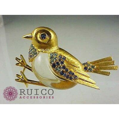 TRIFARI トリファリ ブローチ ラインストーン アンティーク