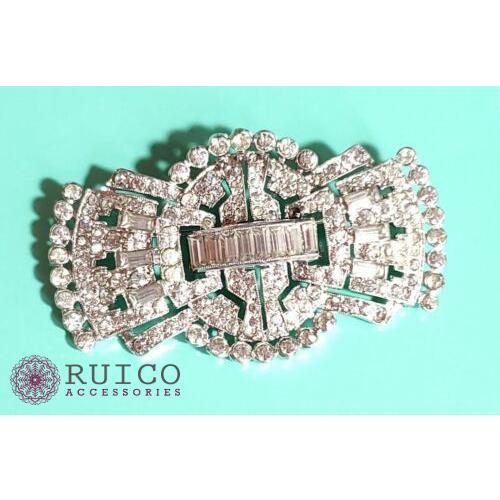 TRIFARI トリファリ ブローチ ラインストーン アンティーク