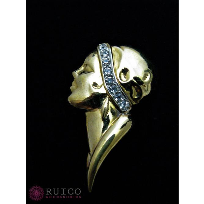 お買い得！ TRIFARI トリファリ ブローチ ラインストーン アンティーク 【2227920462】(13150円)