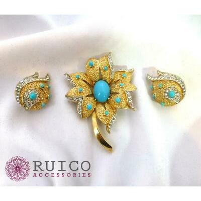 TRIFARI トリファリ ブローチ ラインストーン アンティーク