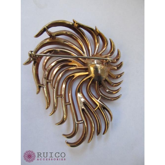 TRIFARI トリファリ ブローチ ラインストーン アンティーク TRIFARI トリファリ ブローチ ビンテージ