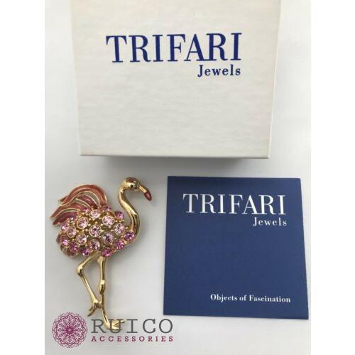 TRIFARI トリファリ ブローチ ラインストーン アンティーク TRIFARI トリファリ ブローチ ビンテージ