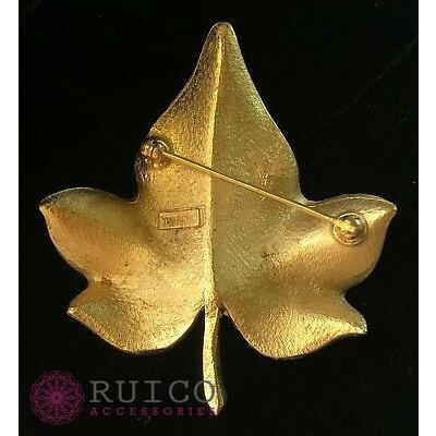 TRIFARI トリファリ ブローチ リーフ 葉 アンティーク TRIFARI トリファリ ブローチ ビンテージ