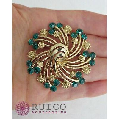 TRIFARI トリファリ ブローチ ラインストーン アンティーク TRIFARI トリファリ ブローチ ビンテージ