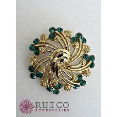 TRIFARI トリファリ ブローチ ラインストーン アンティーク TRIFARI トリファリ ブローチ ビンテージ