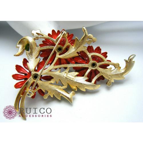 TRIFARI トリファリ ブローチ グリーン 緑 アンティーク TRIFARI トリファリ ブローチ ビンテージ