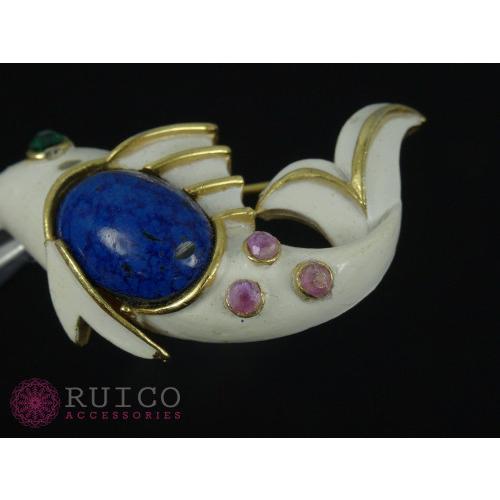 TRIFARI トリファリ ブローチ 魚 アンティーク TRIFARI トリファリ ブローチ ビンテージ