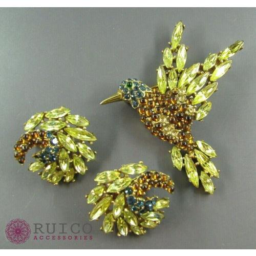 TRIFARI トリファリ ブローチ ラインストーン アンティーク