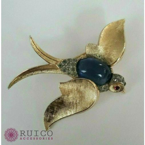 TRIFARI トリファリ ブローチ ラインストーン アンティーク