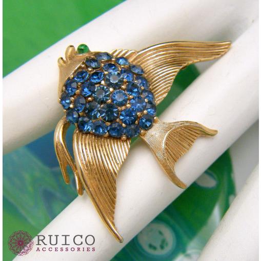 TRIFARI トリファリ ブローチ ラインストーン アンティーク TRIFARI トリファリ ブローチ ビンテージ