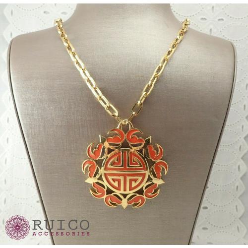 TRIFARI トリファリ ネックレス エナメル アンティーク TRIFARI トリファリ ネックレス ビンテージ