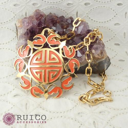 TRIFARI トリファリ ネックレス エナメル アンティーク TRIFARI トリファリ ネックレス ビンテージ