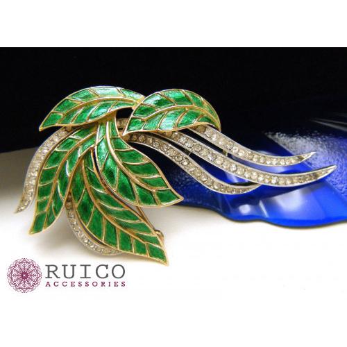 TRIFARI トリファリ ブローチ ラインストーン アンティーク