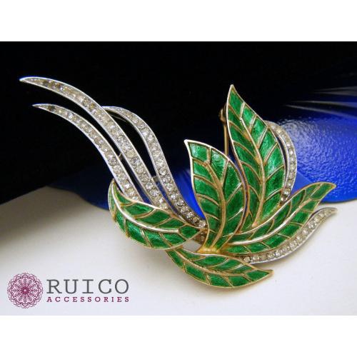 TRIFARI トリファリ ブローチ ラインストーン アンティーク TRIFARI トリファリ ブローチ ビンテージ