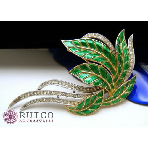 TRIFARI トリファリ ブローチ ラインストーン アンティーク TRIFARI トリファリ ブローチ ビンテージ