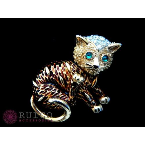 TRIFARI トリファリ ブローチ グリーン 緑 アンティーク