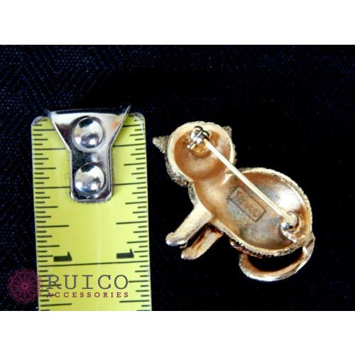 【値段交渉可：送料込】 TRIFARI トリファリ ブローチ グリーン 緑 アンティーク 【2169356137】(12805円)