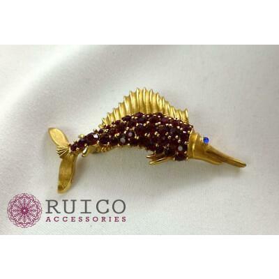 TRIFARI トリファリ ブローチ ラインストーン アンティーク TRIFARI トリファリ ブローチ ビンテージ