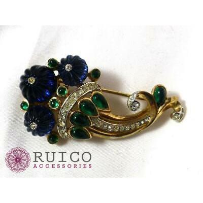 TRIFARI トリファリ ブローチ ラインストーン アンティーク