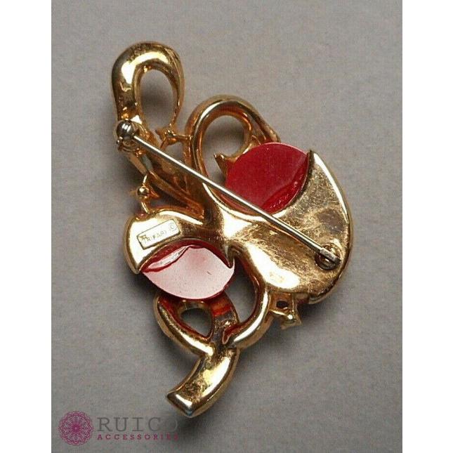 TRIFARI トリファリ ブローチ ラインストーン アンティーク TRIFARI トリファリ ブローチ ビンテージ