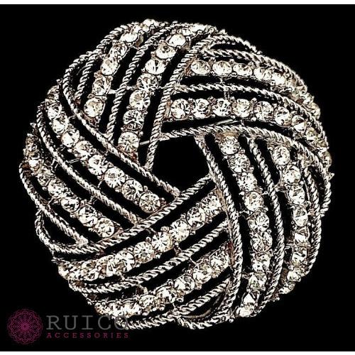 TRIFARI トリファリ ブローチ ラインストーン アンティーク