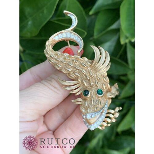 TRIFARI トリファリ ブローチ 魚 アンティーク