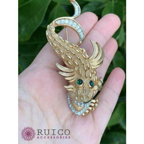 TRIFARI トリファリ ブローチ 魚 アンティーク TRIFARI トリファリ ブローチ ビンテージ