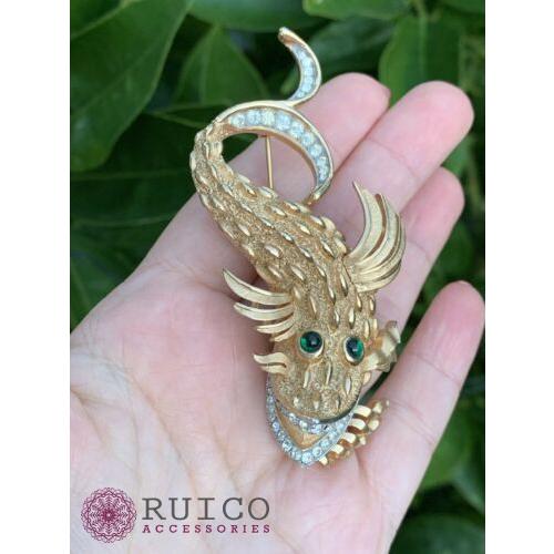 TRIFARI トリファリ ブローチ 魚 アンティーク TRIFARI トリファリ ブローチ ビンテージ