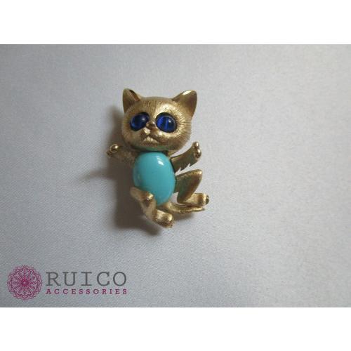 TRIFARI トリファリ ブローチ ラインストーン アンティーク