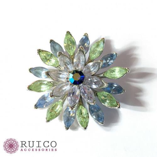 TRIFARI トリファリ ブローチ ラインストーン アンティーク