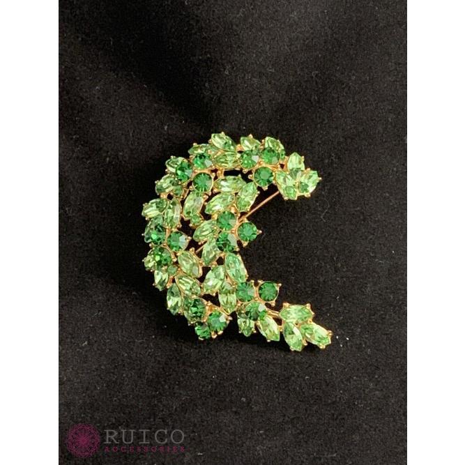 TRIFARI トリファリ ブローチ グリーン 緑 アンティーク TRIFARI トリファリ ブローチ ビンテージ