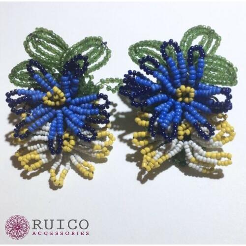 人気ブランド ミリアム ハスケル イヤリング ピアス フラワー 花 アンティーク 最先端 Pruebas Deluxebox Pe