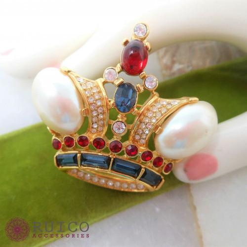 TRIFARI トリファリ ブローチ ラインストーン アンティーク TRIFARI トリファリ ブローチ ビンテージ