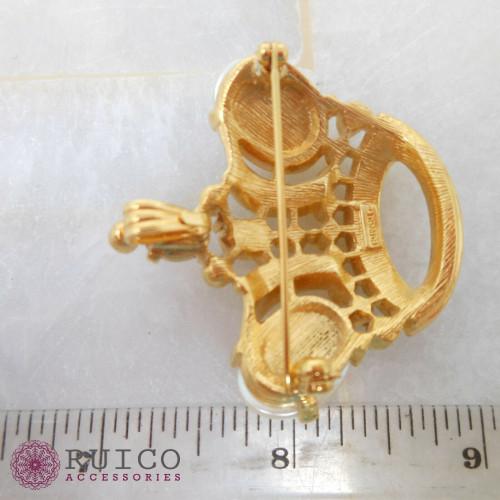 TRIFARI トリファリ ブローチ ラインストーン アンティーク TRIFARI トリファリ ブローチ ビンテージ