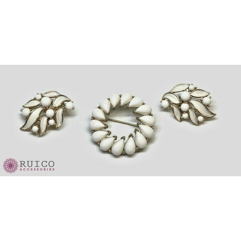 TRIFARI トリファリ ブローチ ホワイト 白 アンティーク