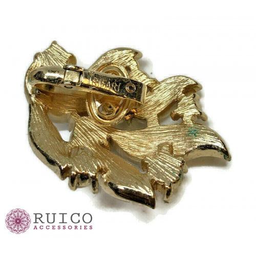 TRIFARI トリファリ ブローチ ホワイト 白 アンティーク TRIFARI トリファリ ブローチ ビンテージ