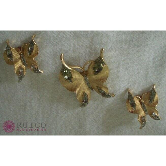 TRIFARI トリファリ ブローチ ラインストーン アンティーク