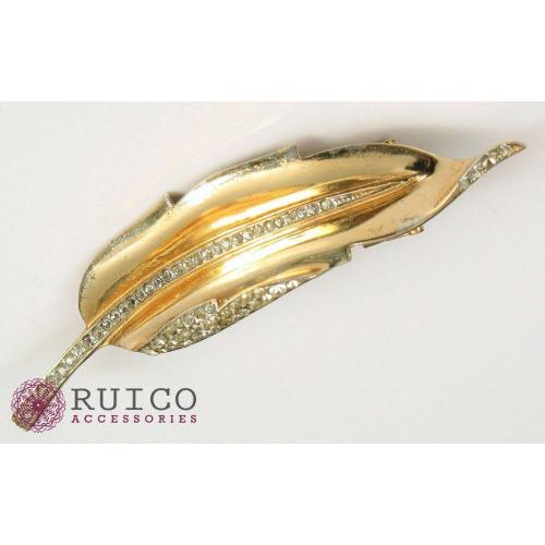 TRIFARI トリファリ ブローチ ラインストーン アンティーク