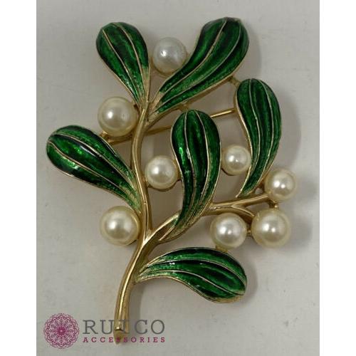 TRIFARI トリファリ ブローチ グリーン 緑 アンティーク