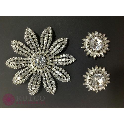 TRIFARI トリファリ ブローチ ラインストーン アンティーク