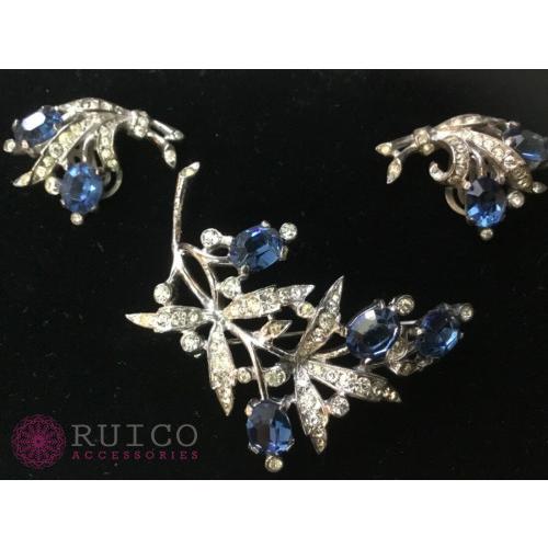 TRIFARI トリファリ ブローチ ラインストーン アンティーク